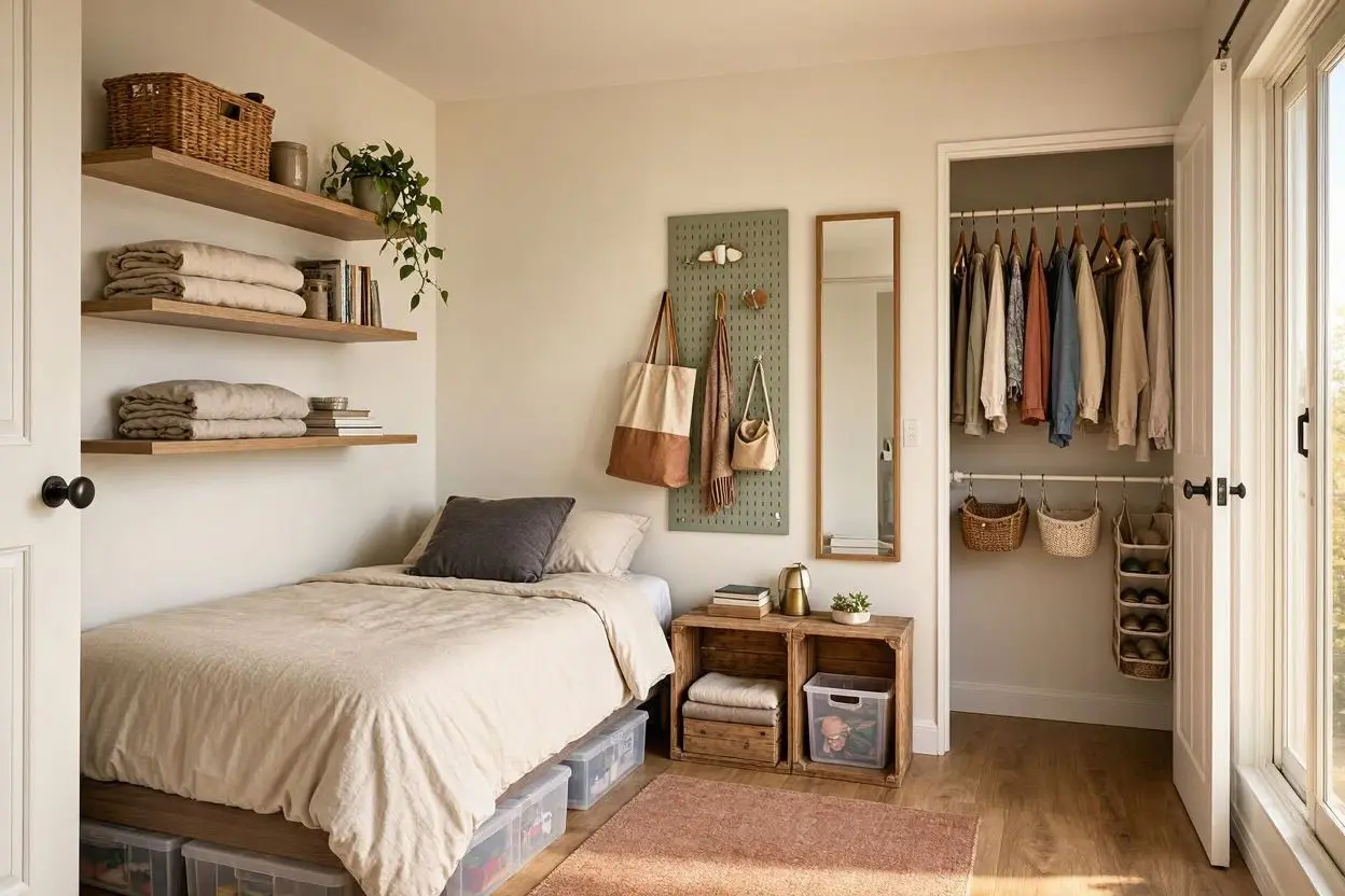 How to Organize a Small Bedroom Without Buying Furniture