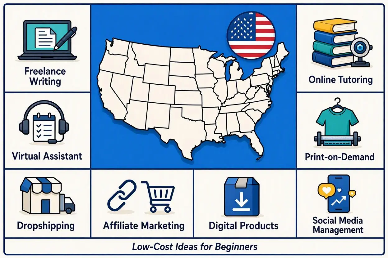 What Are Low-Cost Online Businesses for Beginners in the USA?